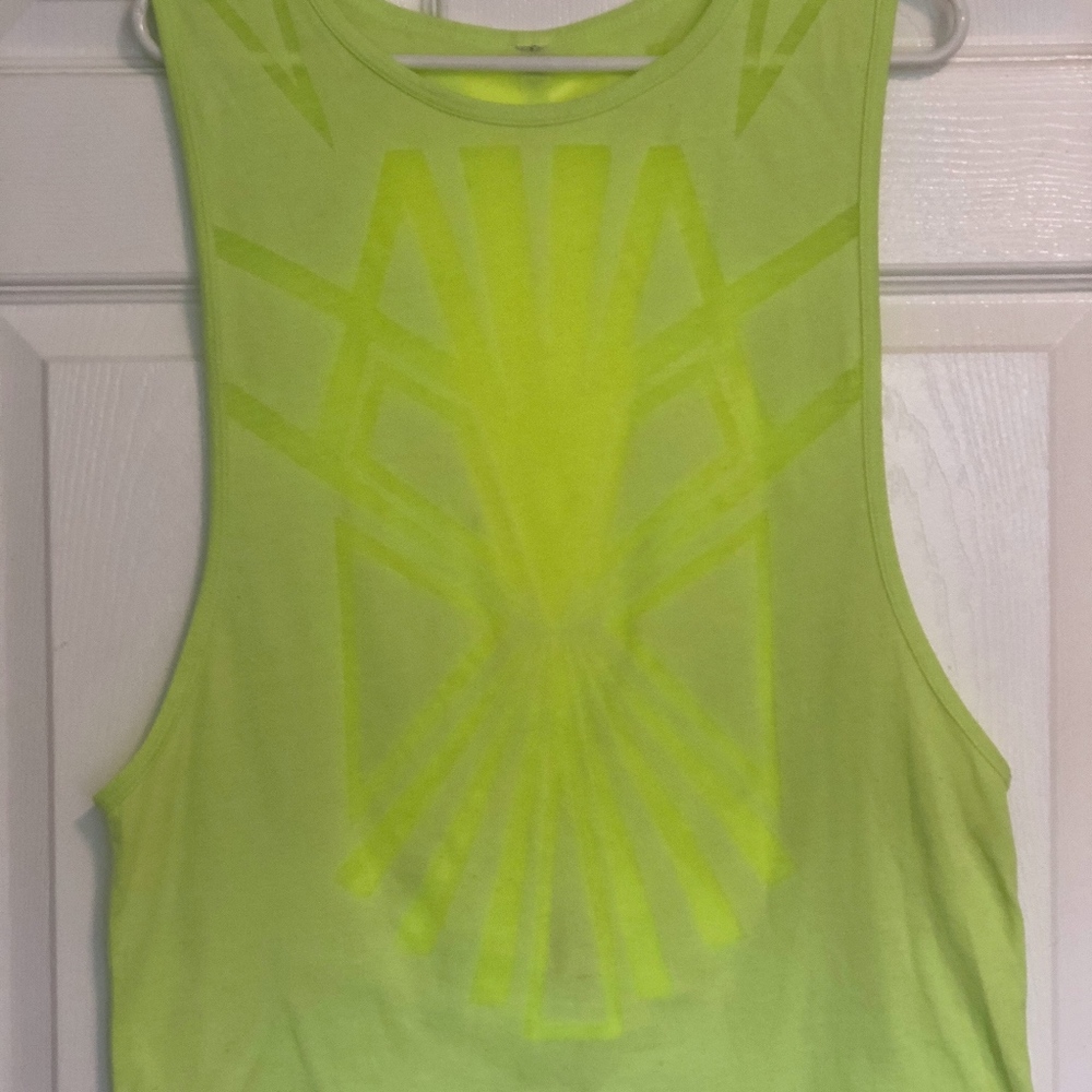 Lorna Jane Neon Yellow Muscle Tee Tank